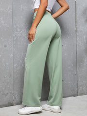High Waist Straight Leg Pants for Women