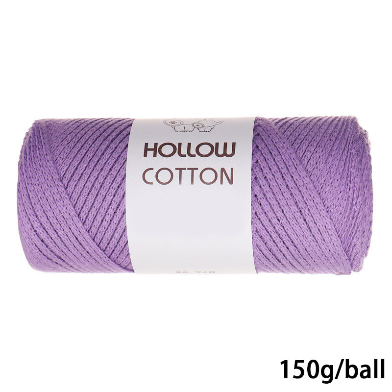 2mm Hollow Cotton Thread Crocheting Knitting Bag Hat Strand Yarn 150g