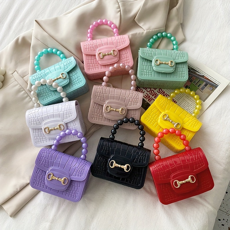 Girls Mini Jelly Handbag Portable Travel Bag