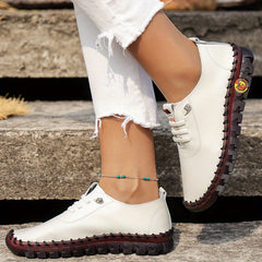 Women's Lace Up Low Top Walking Shoes Non Slip Flats