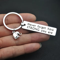 Inspirational Elephant Keychain Pendant Backpack Accessories