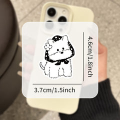 51pcs Anime Westie Stickers Vinyl Decals Monochrome Dog Art for Laptops
