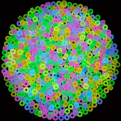 1000pcs Mixed Luminous Little Beads Hair Beads Plastic Horse Beads