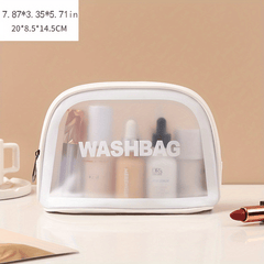 Letter Print Makeup Pouch Lightweight Zipper Cosmetic Bag