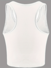 Solid Racerback Tank Top Sleeveless Crew Neck Casual Summer Top