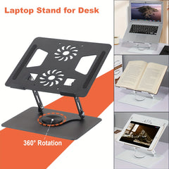 Laptop Stand Tablet Holder 360 Degree Rotation Anti Slip Adjustable Height Stand