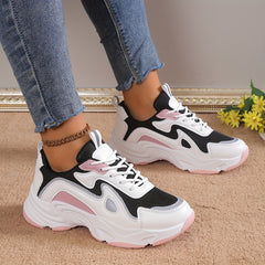 Women's Block Thick Bottom Sneakers Comfortable Sports Shoes