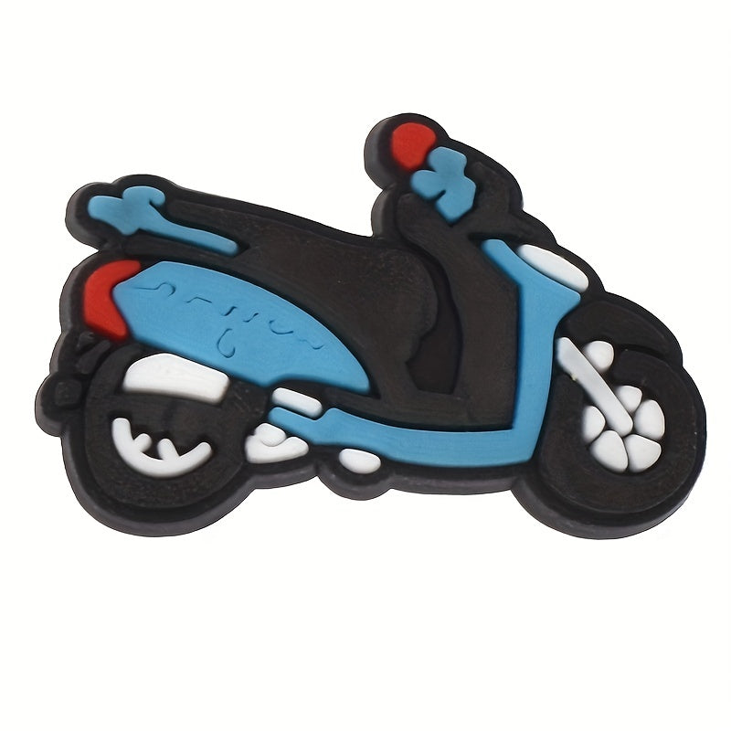15pcs Motorcycle Cartoon Shoe Charms for Clogs & Garden Shoes - DIY Accessories