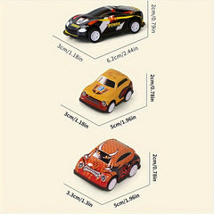50pc Metal Car Simulation Mini Pull Back Car Model Set Small Car Racing Toy