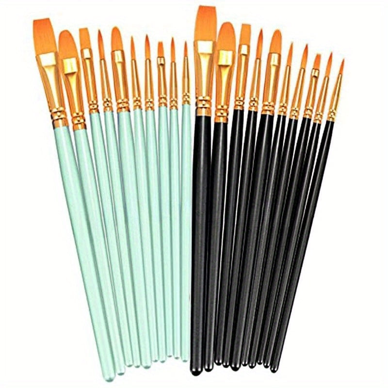 1pc Brush Set 20 Acrylic Brushes Painting Watercolor Acrylic Brushes