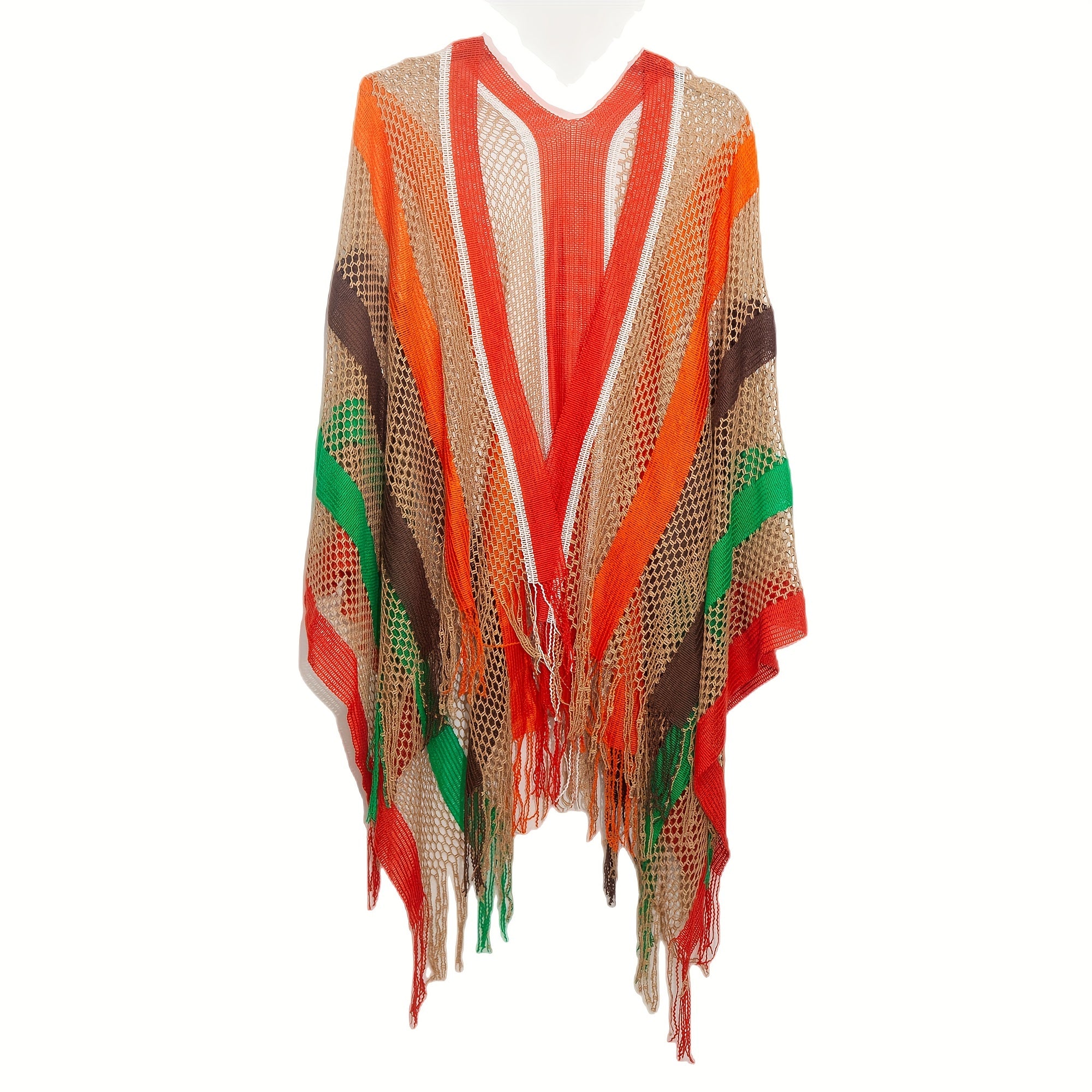 Rainbow Striped Bikini Cover Up Sunscreen Cardigan LGBT Pride Wrap Shawls
