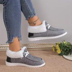 Women's Non slip Warm Walking Shoes Low Top Comfortable Sneakers