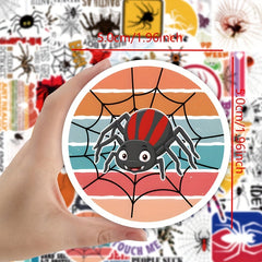 50pcs Spider Waterproof Vinyl Stickers for Bottles Laptops Luggage