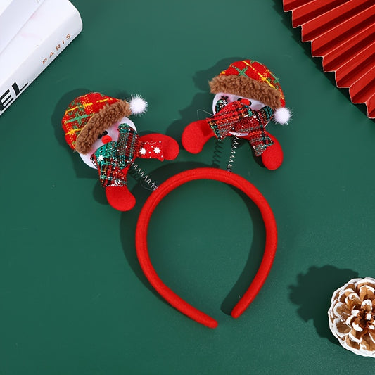 Christmas Party Supplies Bear Head Hair Hoop Holiday Props Headwear