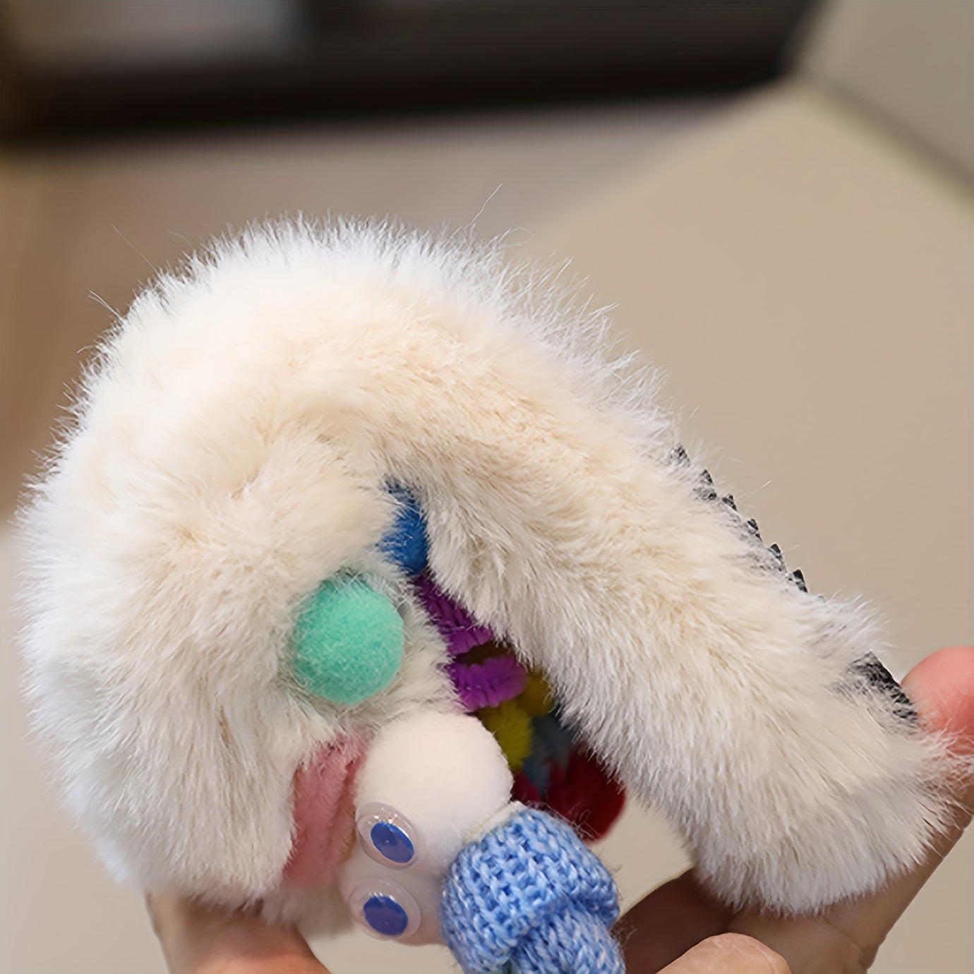 Girls' Cartoon Plush House Slippers, Anti-Skid Indoor Shoes, Autumn/Winter