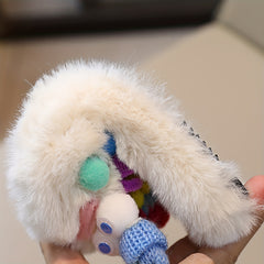Girls' Cartoon Plush House Slippers, Anti-Skid Indoor Shoes, Autumn/Winter