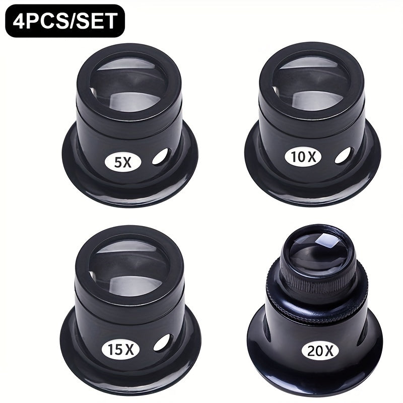 4pcs Watch Repair Tool Magnifying Glass Goggles Set