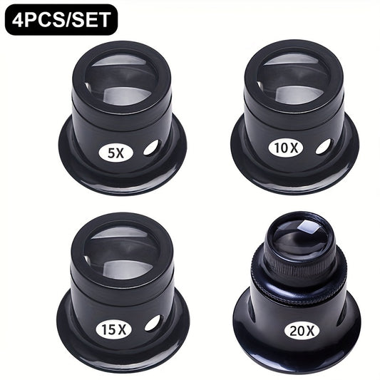 4pcs Watch Repair Tool Magnifying Glass Goggles Set