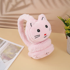 Cartoon Cat Plush Earmuffs Winter Ear Warmers Hand Washable