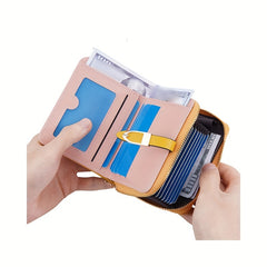 Leather Wallet with Zipper & Card Slot Coin Purse