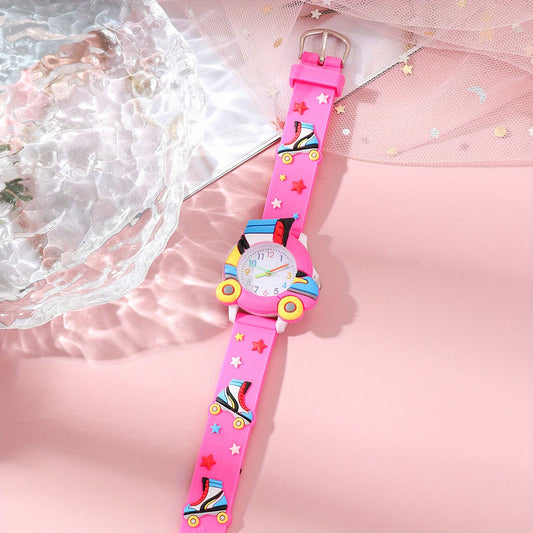 Pink Skate Shoes Casual Sports Watch