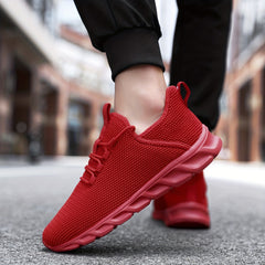 Men's Lace-up Slip-on Sneakers, Odor Resistant Athletic Shoes