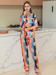 Bear Colorblock Pajama Set Top & Pants