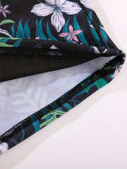 Men's Quick Dry Swim Trunks Floral Pattern High Stretch Comfortable