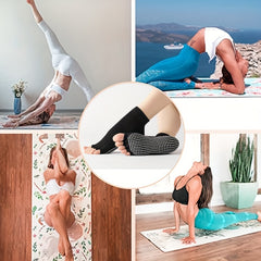 3 Pairs Yoga Socks Non Slip Grips Toeless For Women