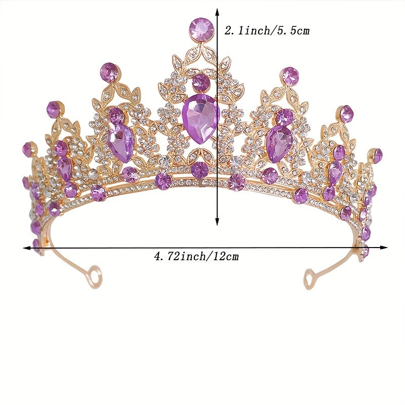 Kids Crown Tiara Rhinestone Hair Accessory for Princess Dress Party
