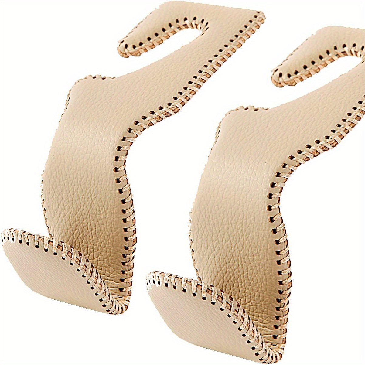 2Pcs Leather Hanger Hooks Instantly Upgrade Car Interior Handbag Holder