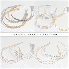 Metal Headband Thin Hairband Alloy Layer Golden Silver Hair Accessories