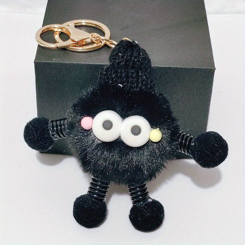 Cartoon Doll Key Chain Plush Ball Key Ring Pendant Car Ornament Bag Pendant
