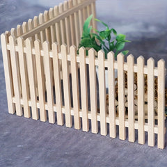 1:12 Scale Wooden Fence Model for Dollhouse & Garden Decor, DIY Photography Prop