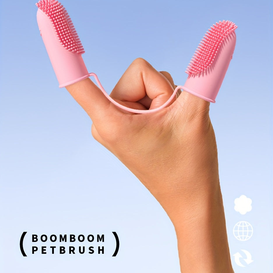 2-in-1 Pet Toothbrush for Dogs and Cats Teeth Cleaning