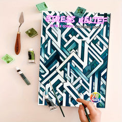 Adult Coloring Book Stress Relief 20 Pages 21x21 cm Thick Paper