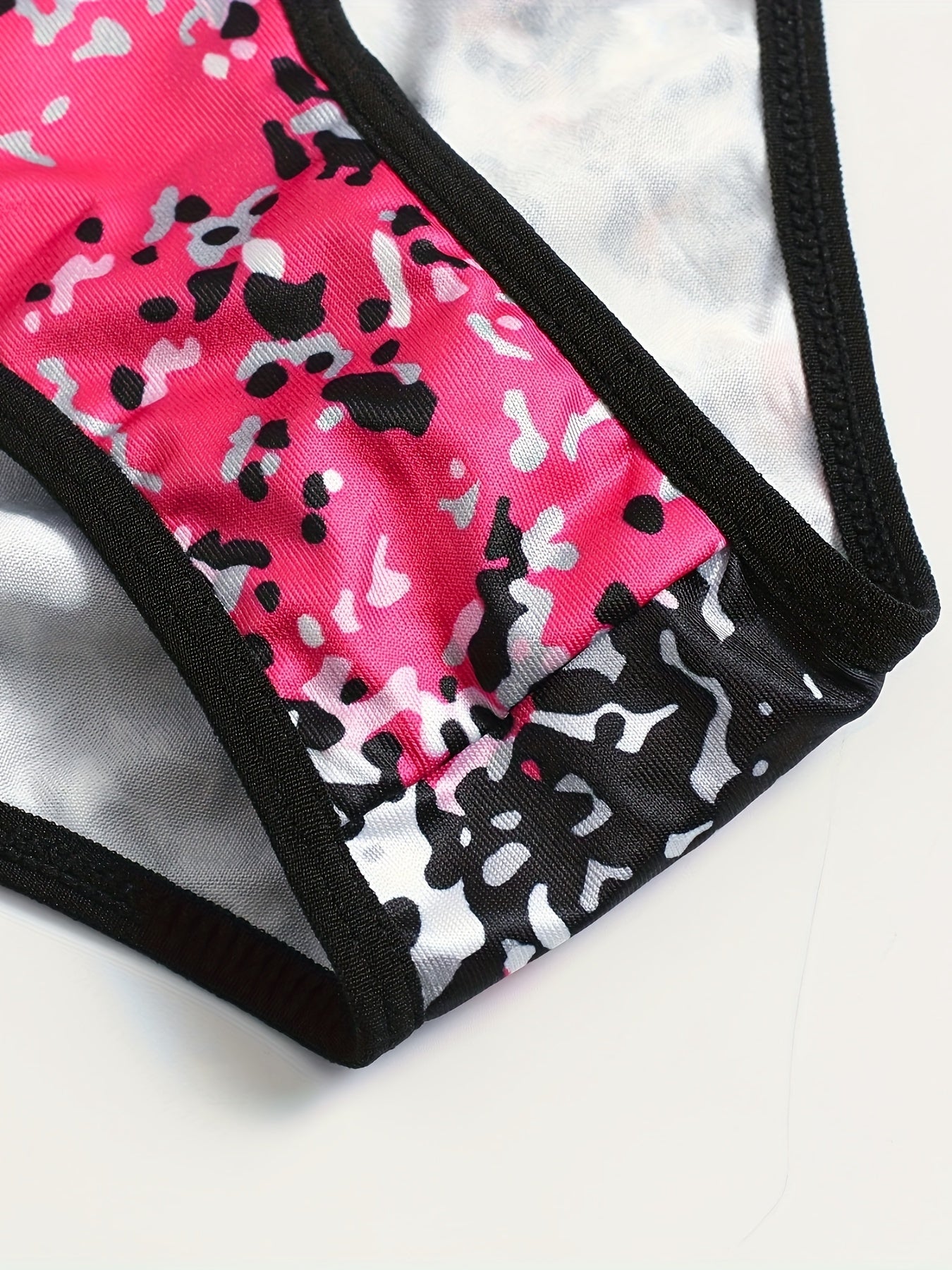 Colorful Leopard Bra & Panties Lingerie Set