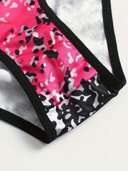 Colorful Leopard Bra & Panties Lingerie Set