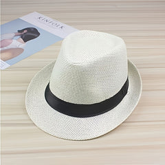 Fashionable Casual Fedora Hat Jazz Hat Cowboy Travel Straw Hat