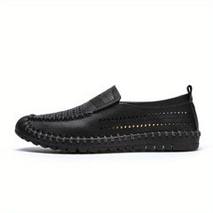 Men's No Tie Lace Mesh Slip On Shoes Outdoor Walking Casual Shoes