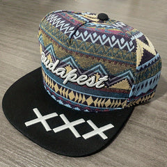 Boho Letter Embroidered Baseball Cap Snapback Hat