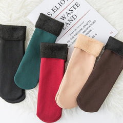 5 Pairs Winter Snow Socks Women's Middle Tube Socks