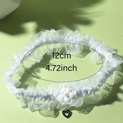 Flower Faux Pearl Garters Wedding Bridal Garter Belt