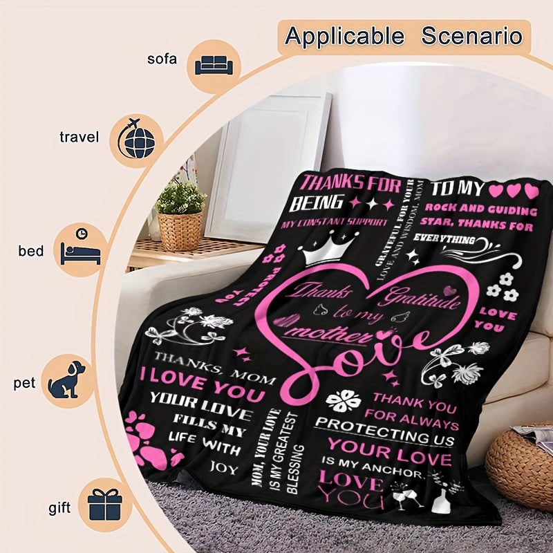 Soft and Comfortable Blanket Gift for Mom - Easy to Carry