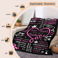 Soft and Comfortable Blanket Gift for Mom - Easy to Carry