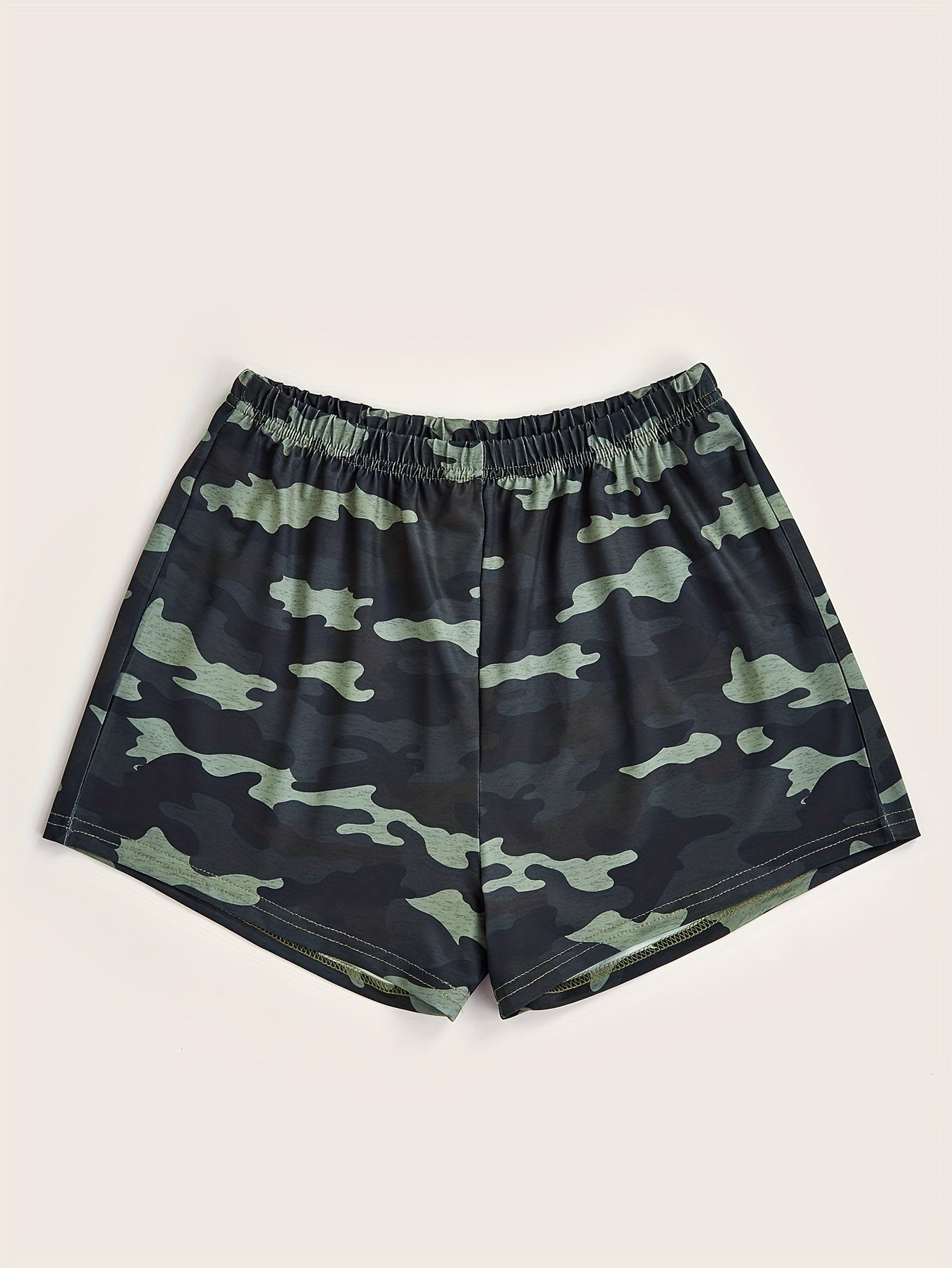Camouflage Print Sports Casual Shorts Women's Clothing