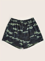 Camouflage Print Sports Casual Shorts Women's Clothing