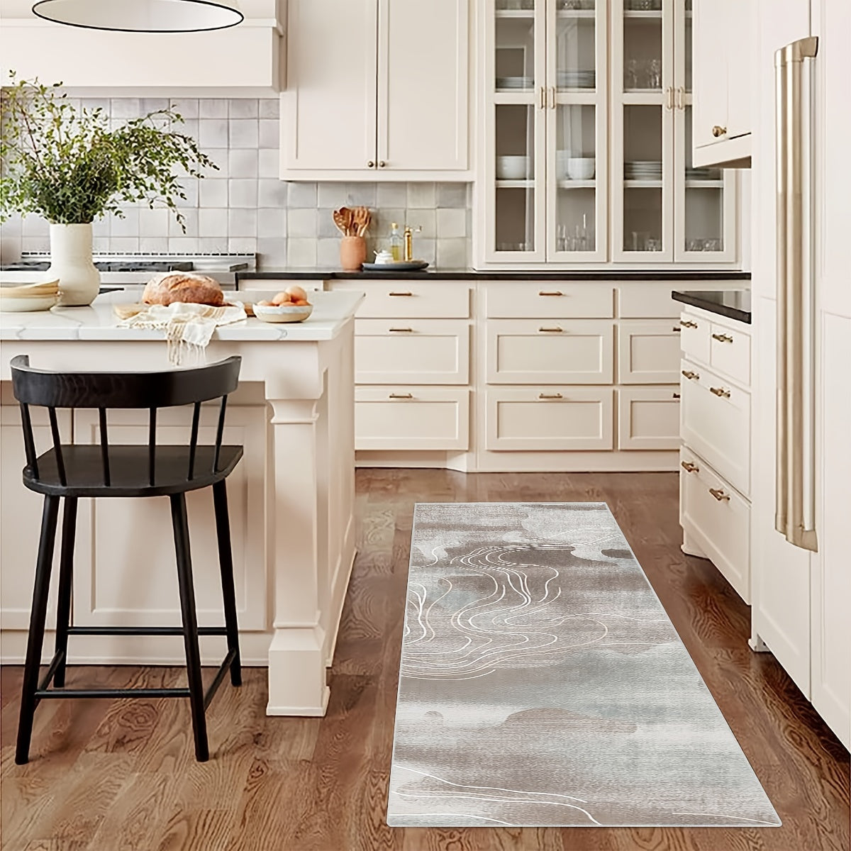 Abstract Runner Rug Soft Hallway Oriental Long Modern Laundry Room