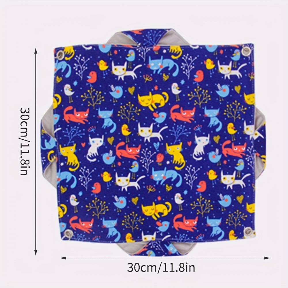 Small Pet Hammock Cartoon Print Hanging Hamster Nest