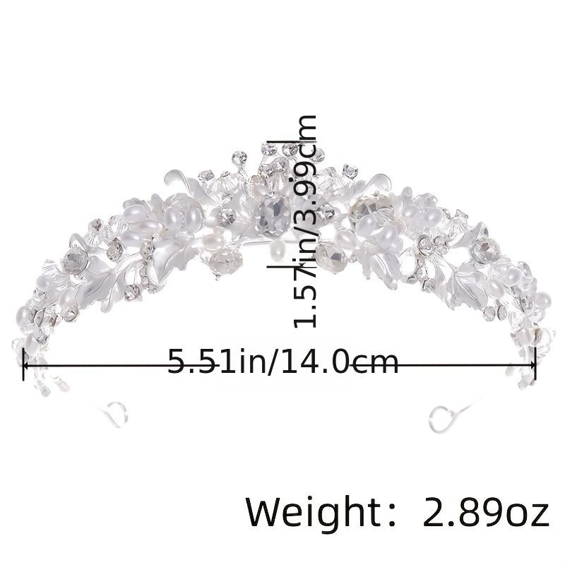 Bridal Tiara Wedding Tiara Silver Crystal & Pearl Hair Accessories